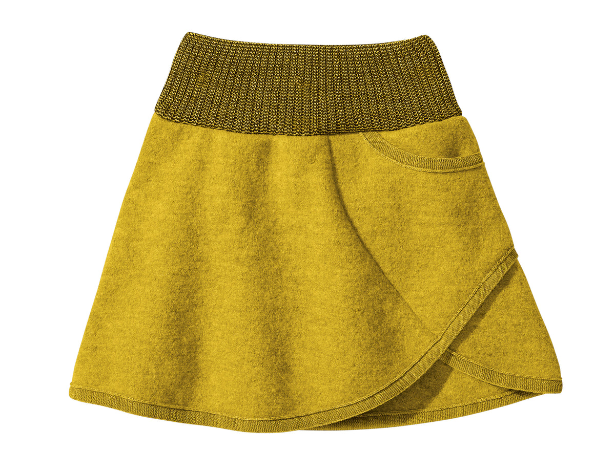 -20%: Wollwalk-Jupe in Curry von Disana