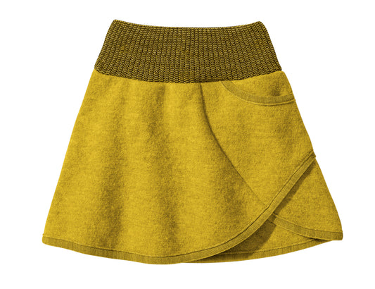 -20%: Wollwalk-Jupe in Curry von Disana