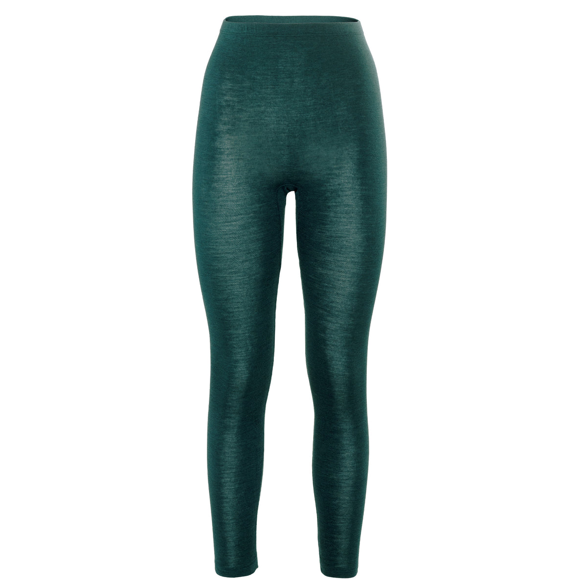 Leggings Damen Wolle/Seide in Dunkelgrün