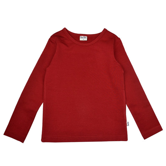 Langarm-Shirt uni Rot von Baba