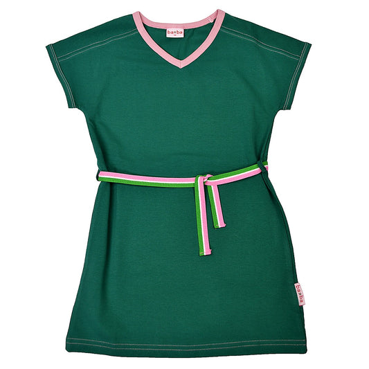 SALE -50%: Sommerkleid mit V-Ausschnitt und multicolor-Gürtchen von Baba