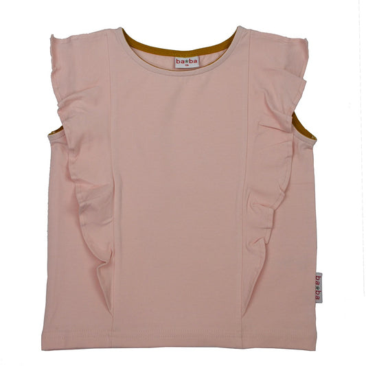 Rüschchen-T-shirt in zartrosa von Baba