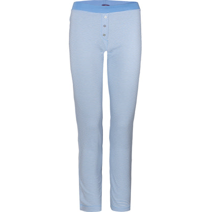 Pyjama-Hose gestreift Hellblau/Natur von Living Craft