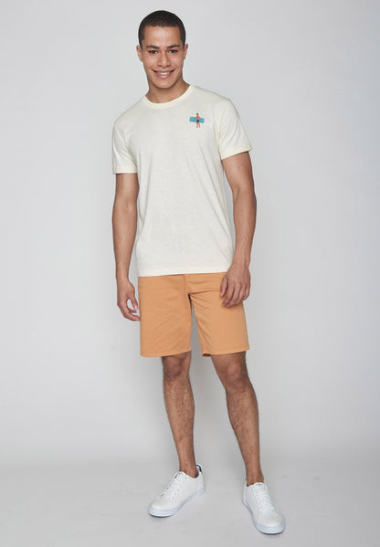 T-shirt Roll mit Luftmatraze auf Crèmeweiss von Greenbomb