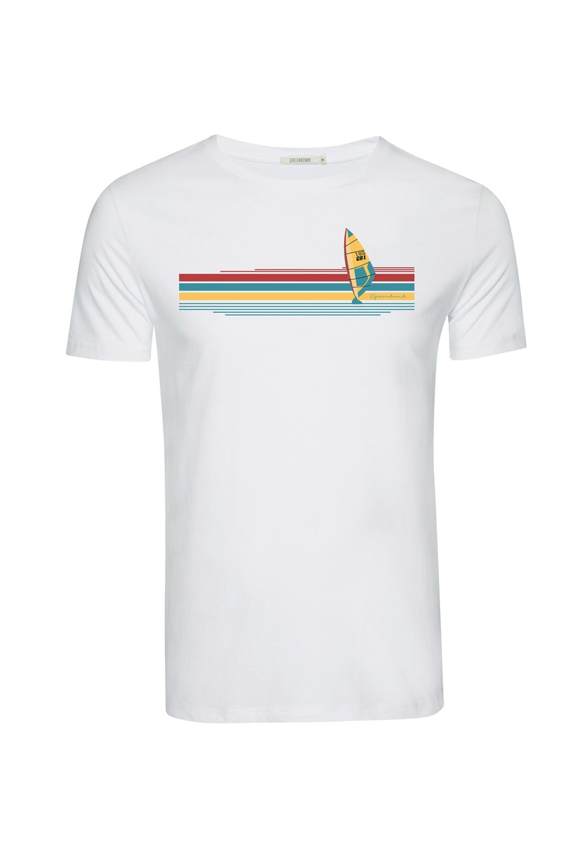 T-shirt Guide Windsurf auf Weiss Greenbomb