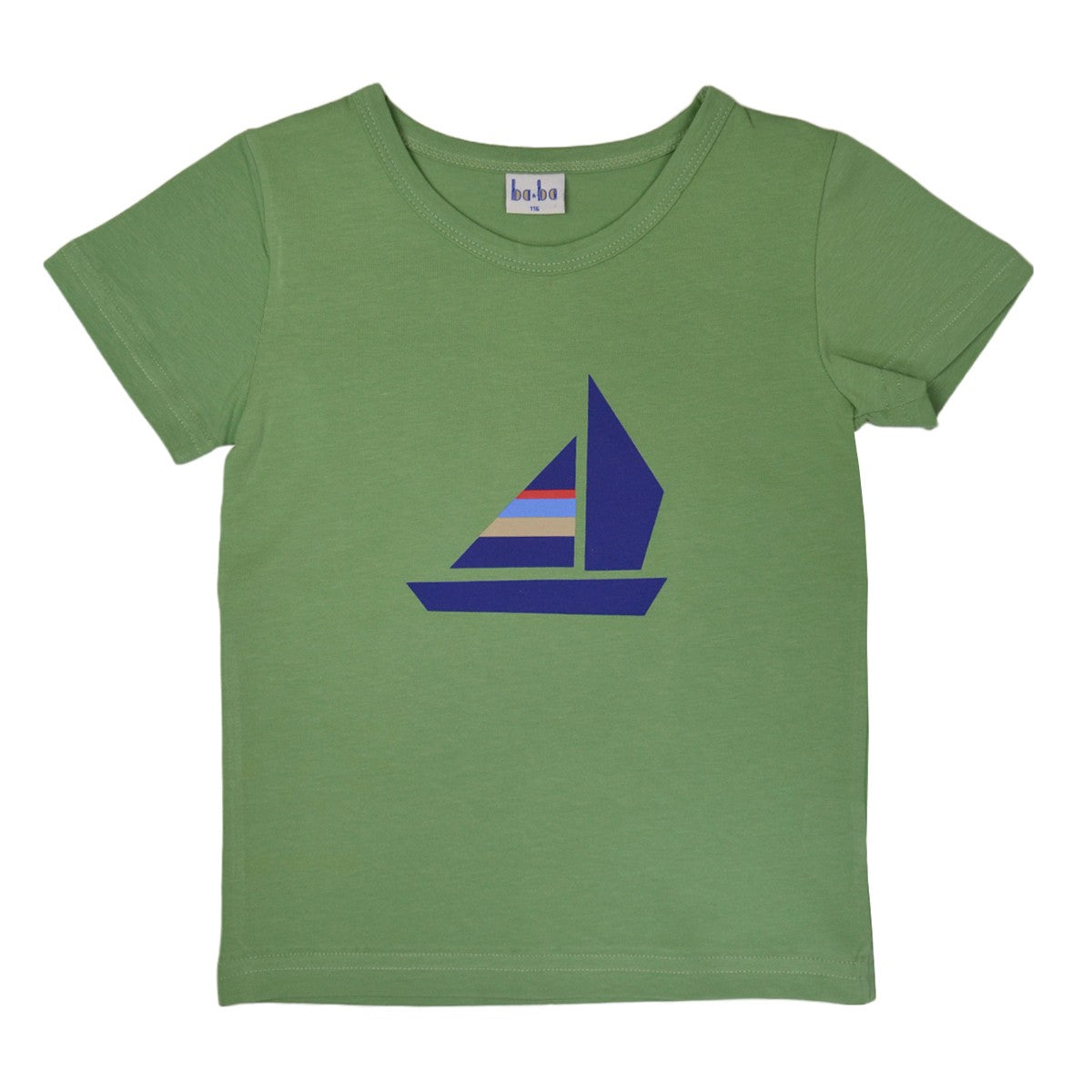 T-shirt mit Boot auf Grün von Baba