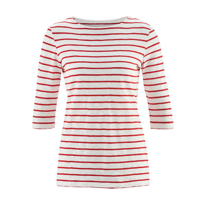 Damenshirt gestreift mit 3/4 Ärmel von Living Craft