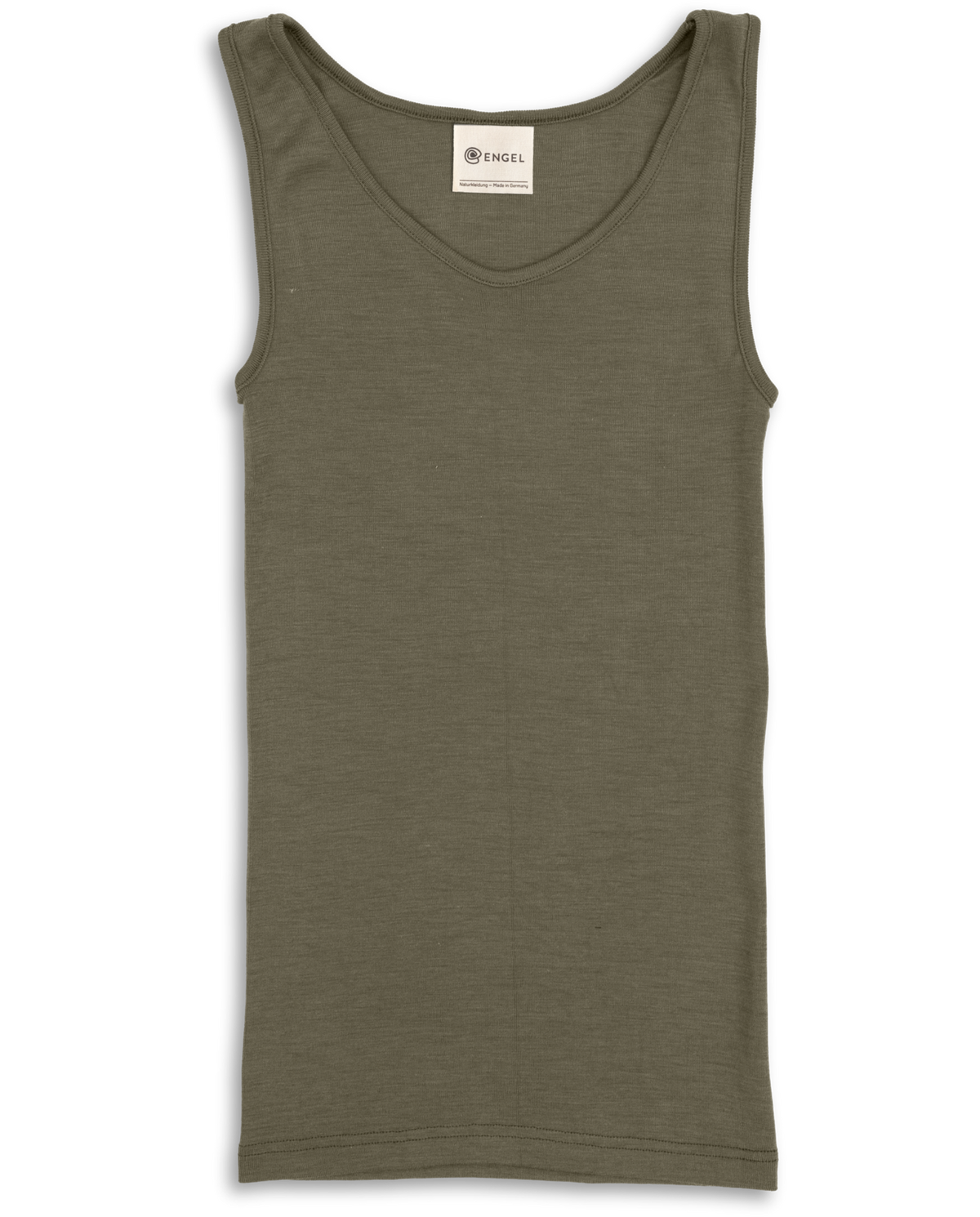 Trägershirt Wolle/Seide in Olive von Engel Natur