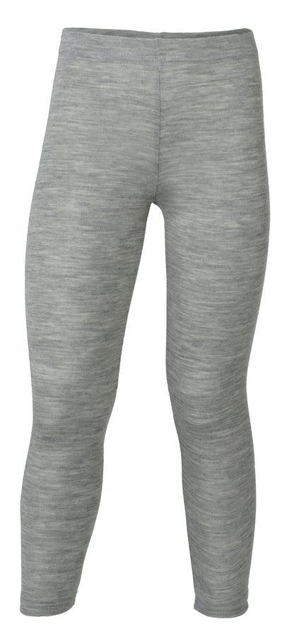 Leggings Wolle/Seide uni Grau