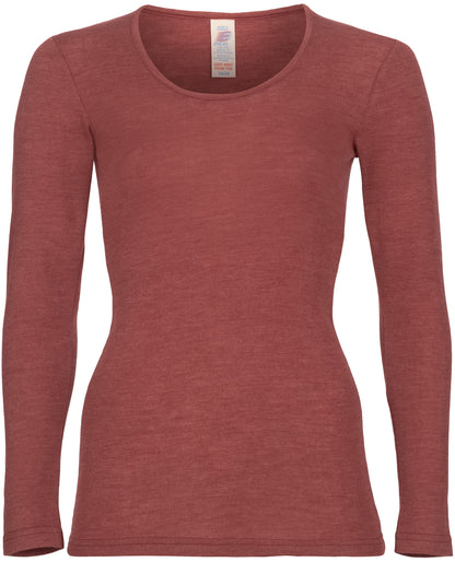 Wolle/Seide Langarm-Shirt für Damen in Kupfer von Engel Naturtextilien