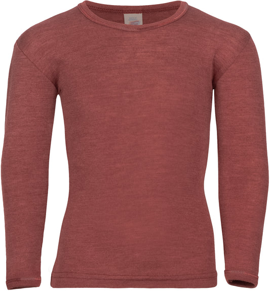 Langarmshirt Wolle/Seide in Kupfer von Engel