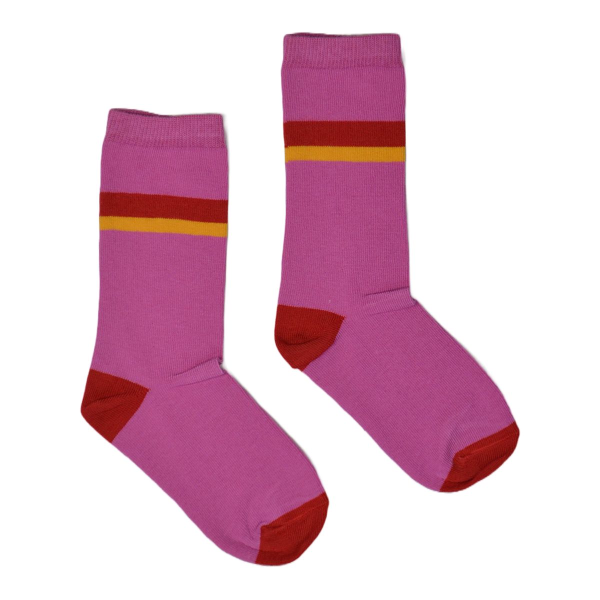 NEU: Socken mit farbigen Streifen auf Pink von Baba