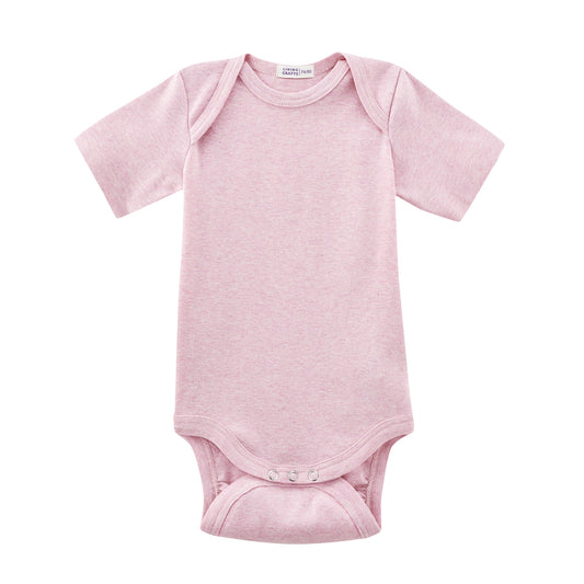 Kurzarm-Body uni rosa von Living Craft