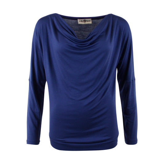 Wasserfall-Shirt in Medieval Blue von Chills&Fever