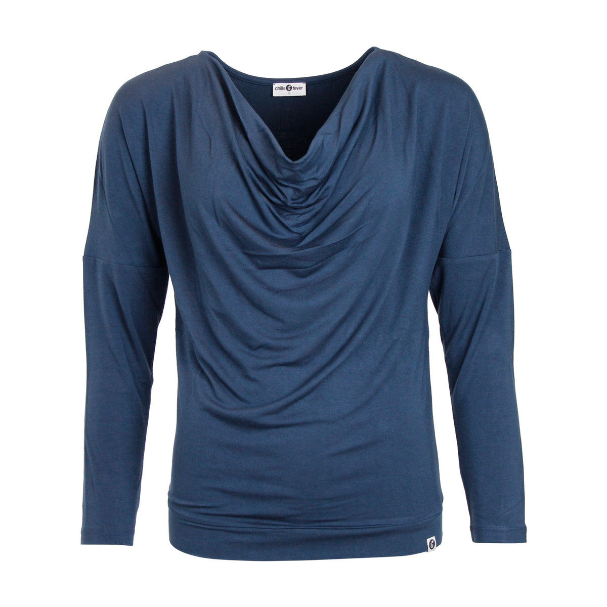 Wasserfall-Shirt in Orion Blue von Chills&Fever