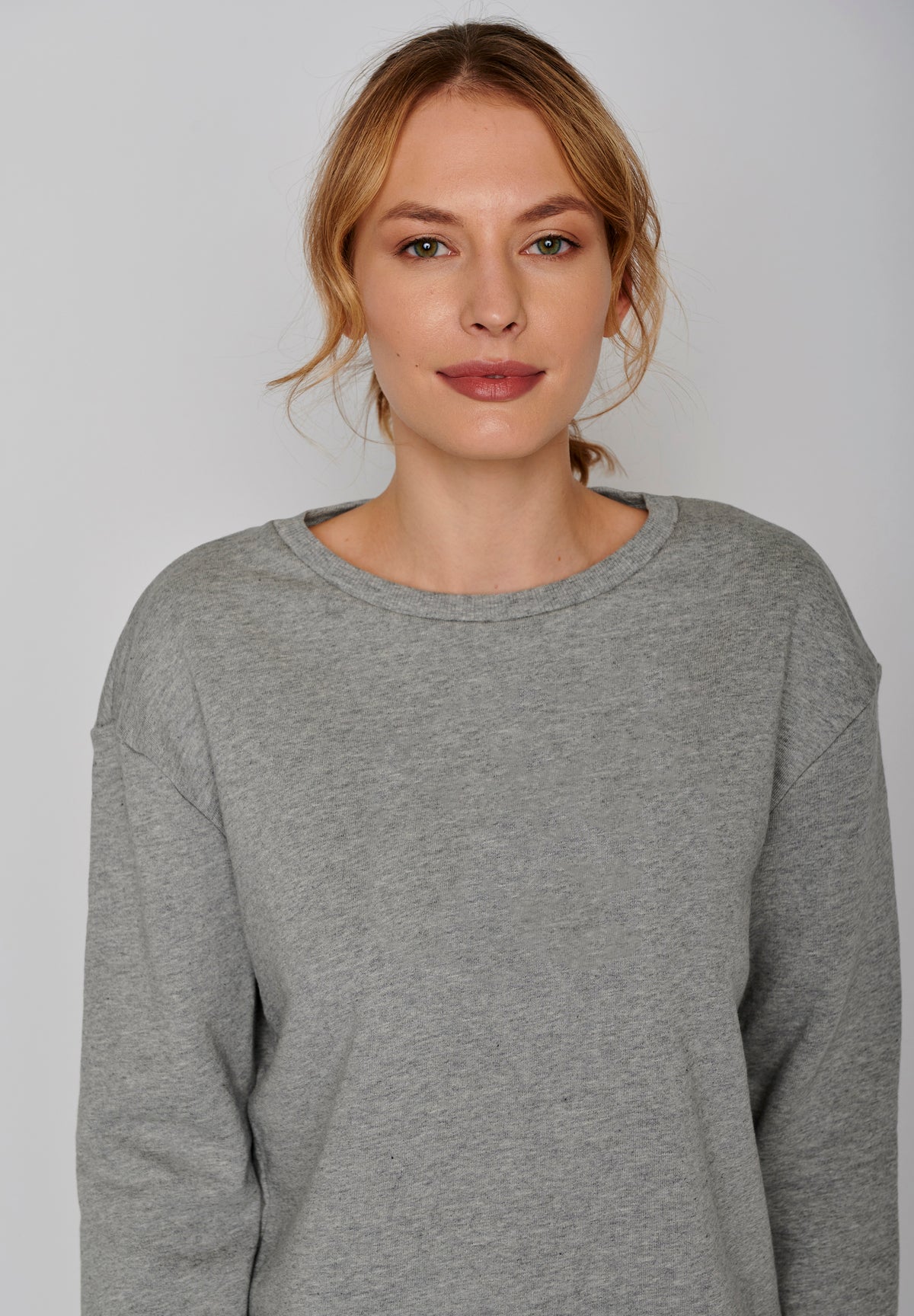 SALE: Damen Sweat-Pulli uni Grau  von Greenbomb