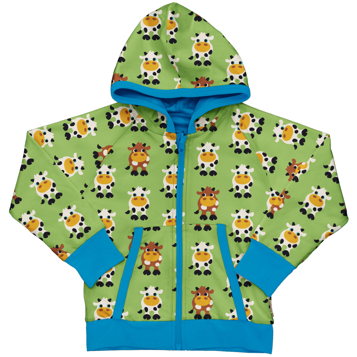 SALE -50%: Wende-Kapuzenjacke mit Kuh von Maxomorra