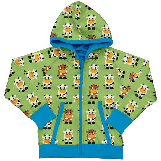 SALE -50%: Wende-Kapuzenjacke mit Kuh von Maxomorra