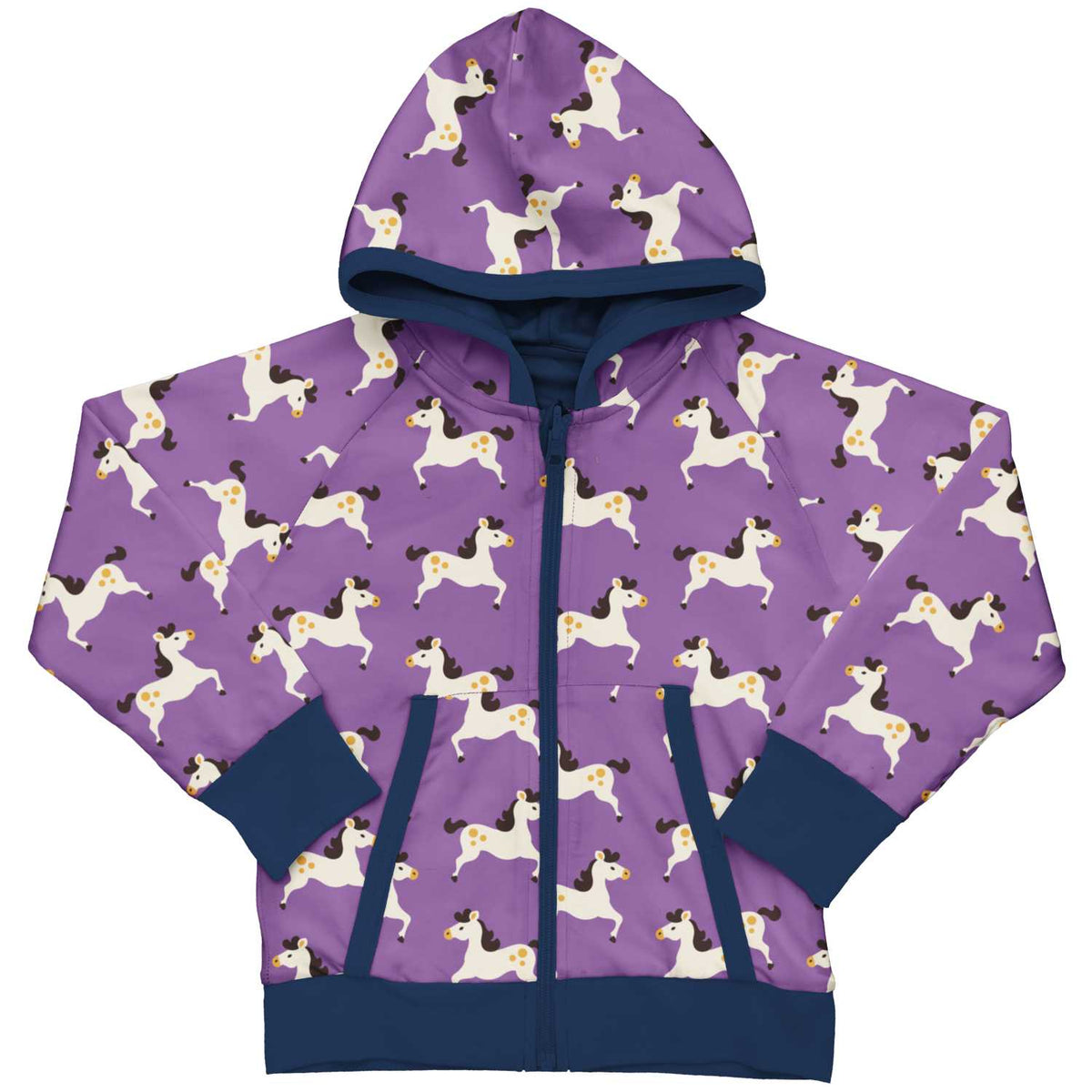Wende-Kapuzenjacke mit Pferden von Maxomorra