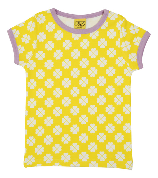 SALE: T-shirt Klee auf Gelb von DUNS