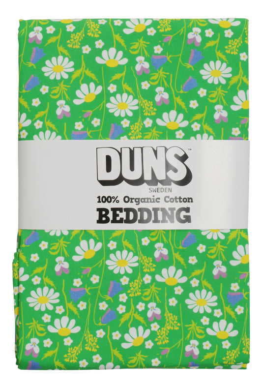 Bettwäsche mit Blumenwiese auf Grün von DUNS