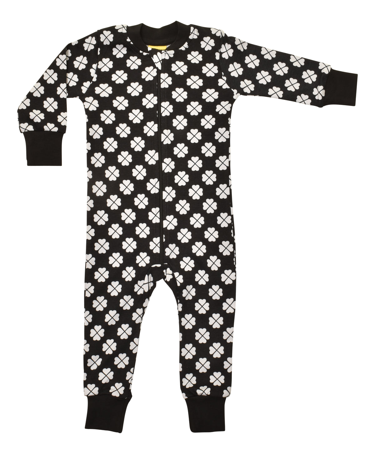 Einteiler-Pyjama mit Klee auf Schwarz von DUNS