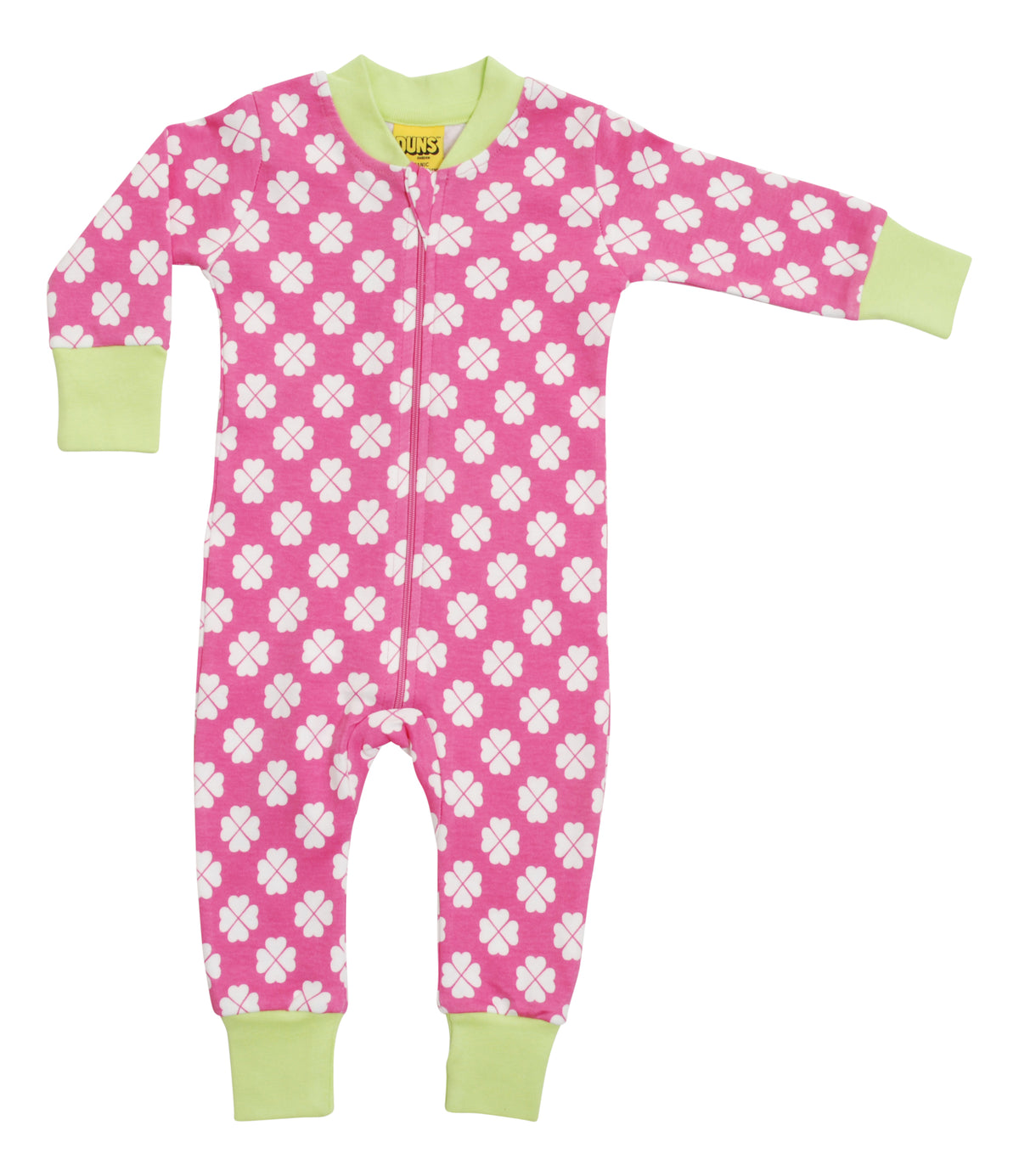Einteiler-Pyjama mit Klee auf Rosa von DUNS