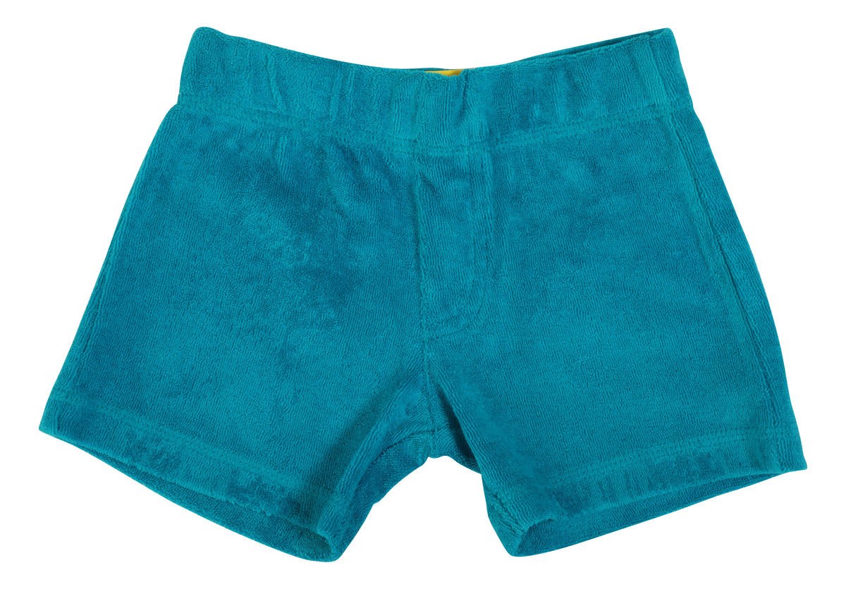 SALE: Frottée-Shorts in Türkisblau von DUNS