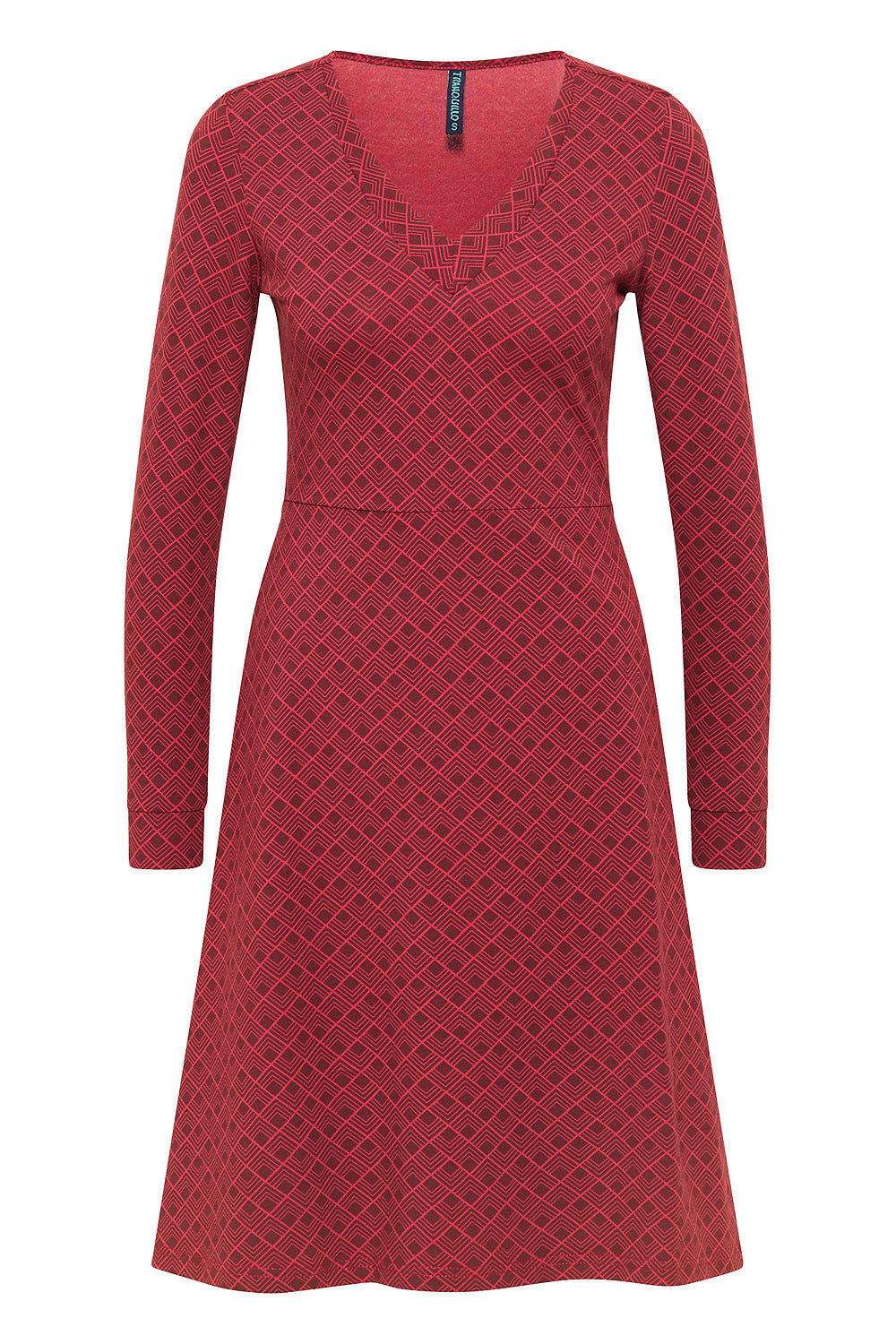 SALE: Kleid geometrisch gemustert in Rot von Tranquillo