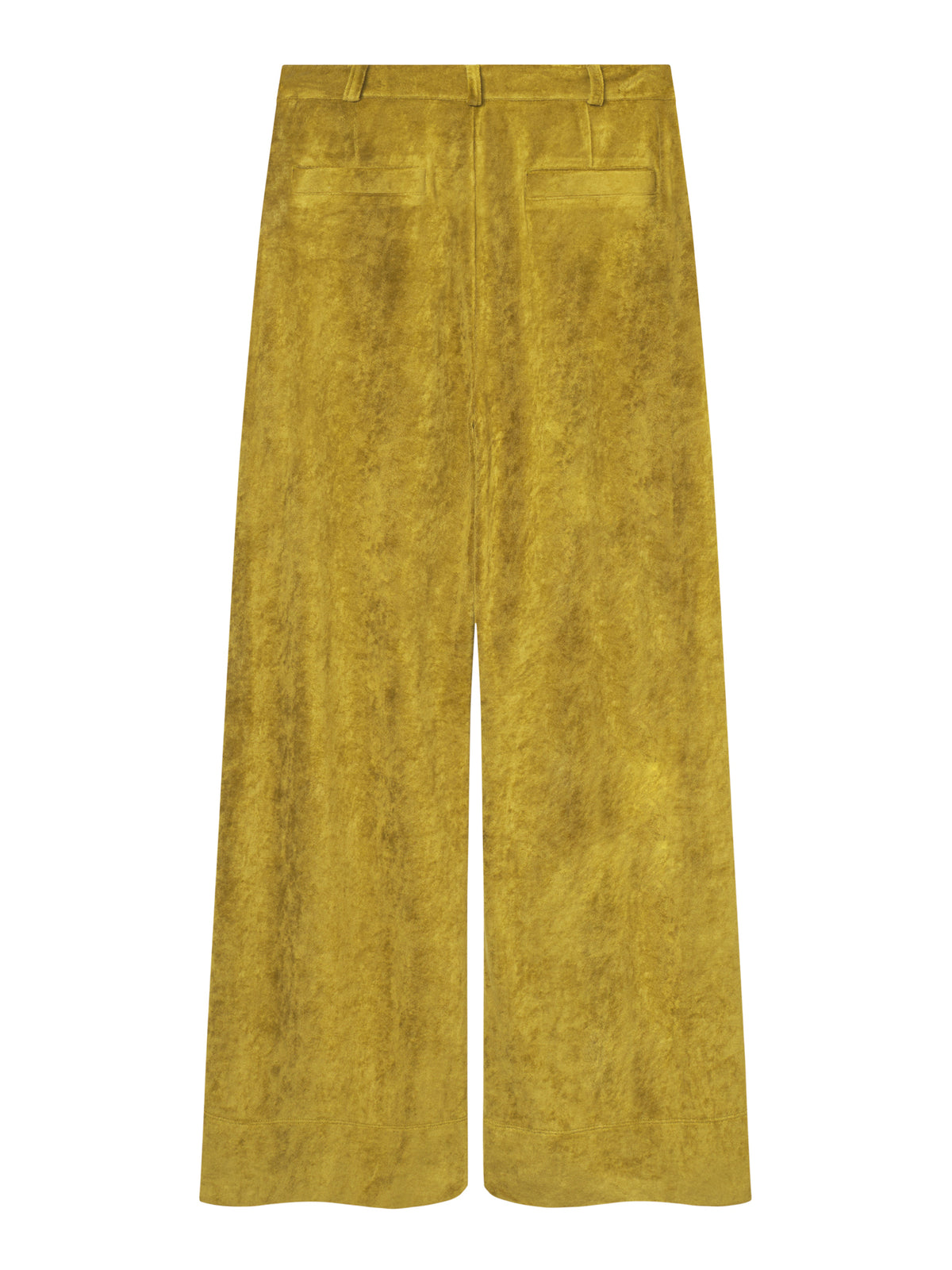 Velours-Hose mit weitem Bein in Gold von Mademoiselle Yéyé