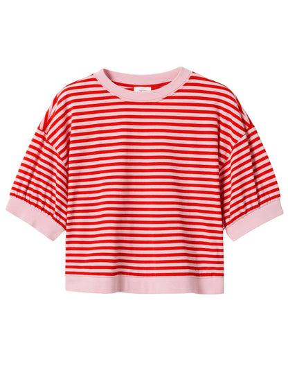 Shirt gestreift Rot/Rosa von Mademoiselle Yéyé