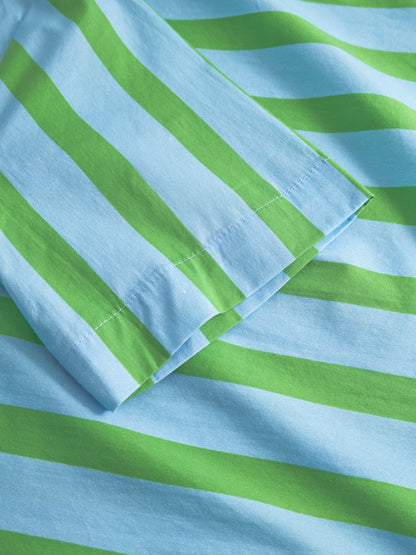 Kurzes Sommerkleid Hellblau/Grün Madmoiselle Yéyé