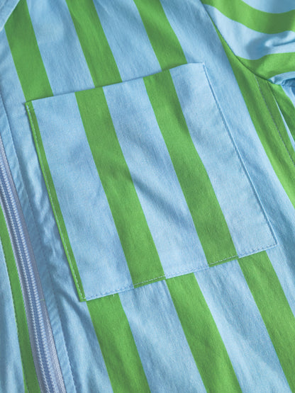 Kurzes Sommerkleid Hellblau/Grün Madmoiselle Yéyé