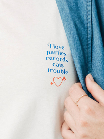 SALE: T-shirt "I love..." von Mademoiselle Yéyé