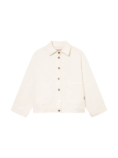 Weisse A-Form Jeans-Jacke von Mademoiselle Yéyé