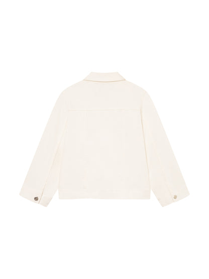Weisse A-Form Jeans-Jacke von Mademoiselle Yéyé