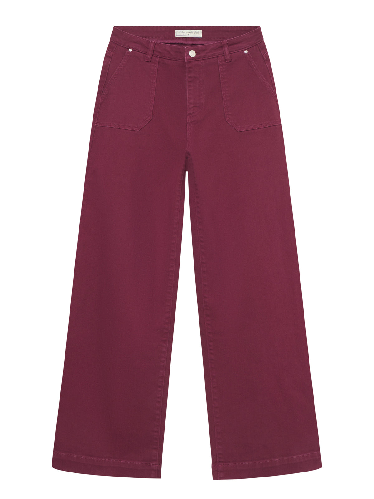 Jeans-Hose mit weitem Bein in Port von Mademoiselle Yéyé