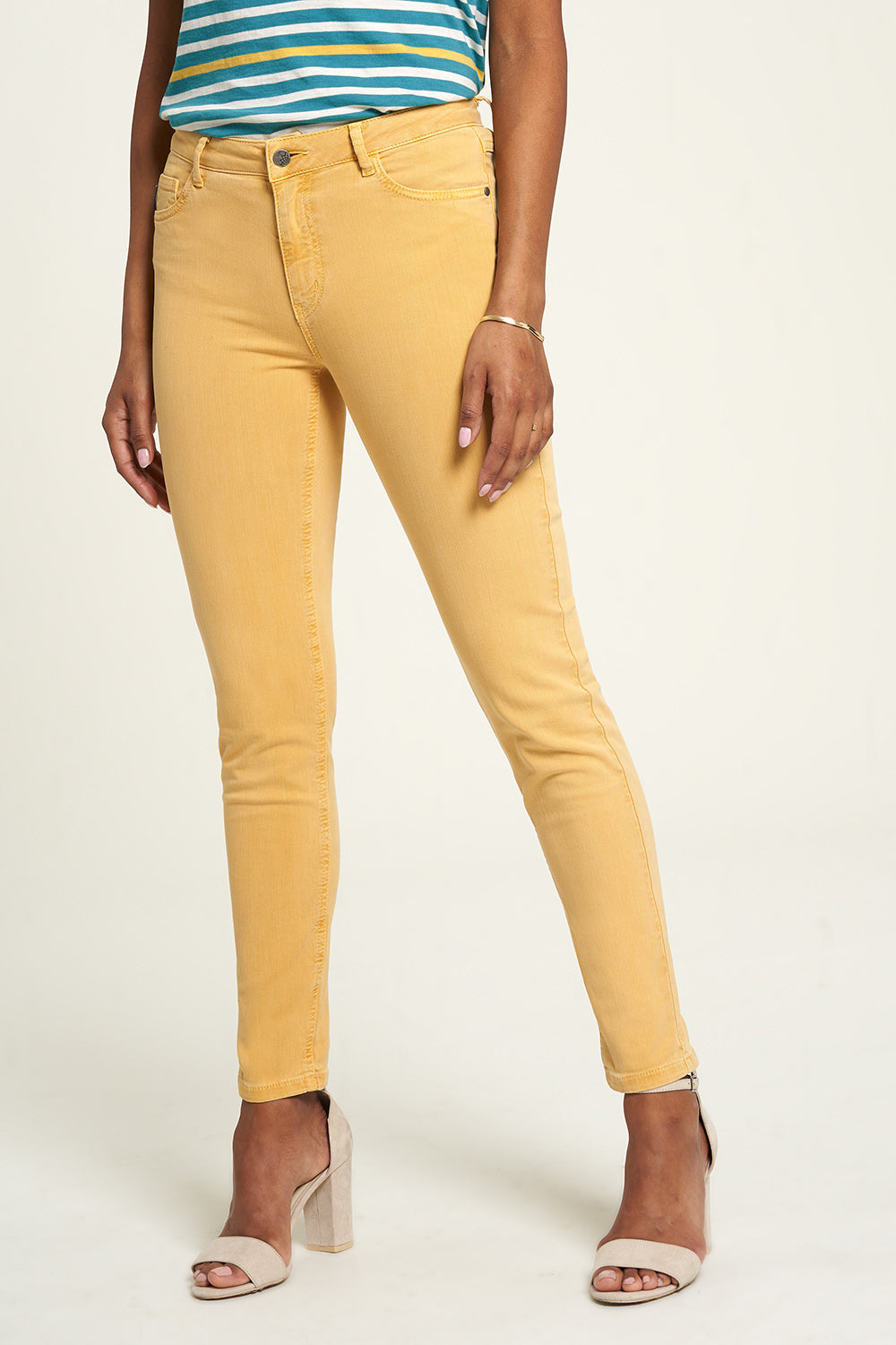 SALE -50%: Skinny-Jeans olive von Tranquillo