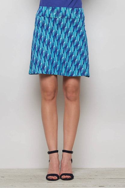 SALE -50%: Jupe gemustert in Blau-Tönen von Tranquillo