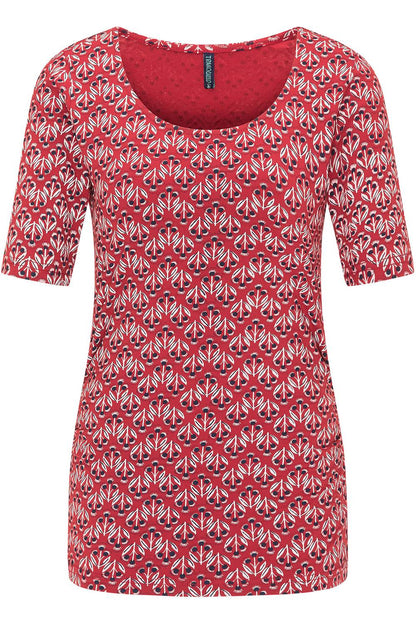 SALE -50%: Kurzarm-Shirt mit Distel von Tranquillo