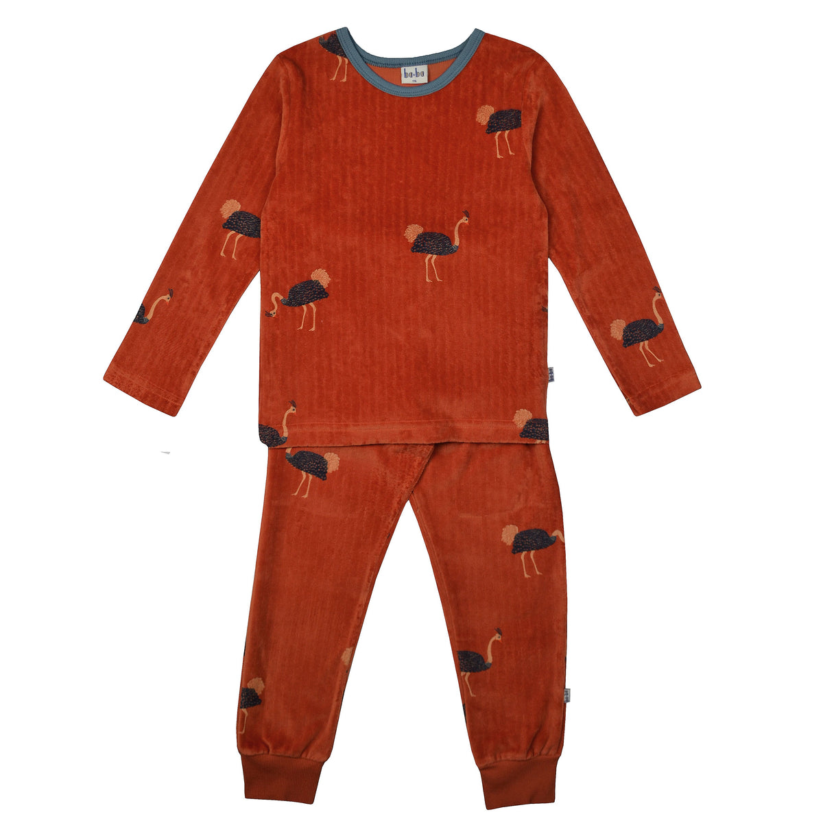 Velours-Pyjama 2-teiler mit Strauss von Baba