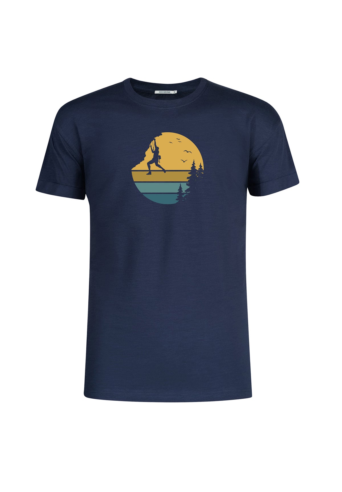T-shirt Cliffhänger auf Navy Greenbomb