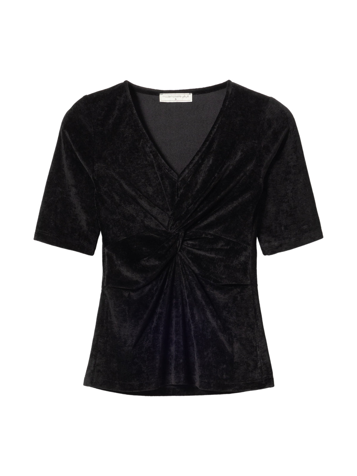 Samt Top mit Knoten von Mademoiselle Yéyé