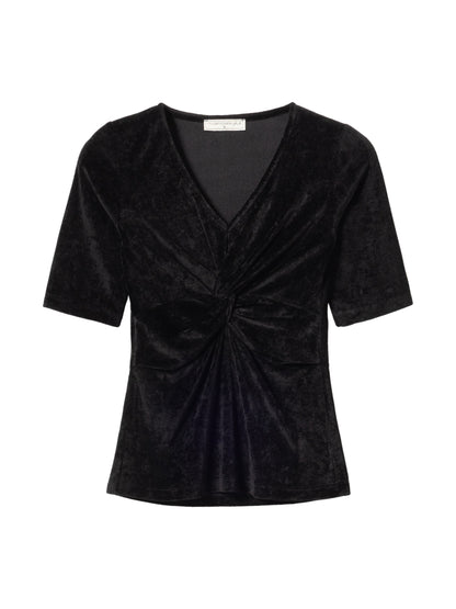 Samt Top mit Knoten von Mademoiselle Yéyé