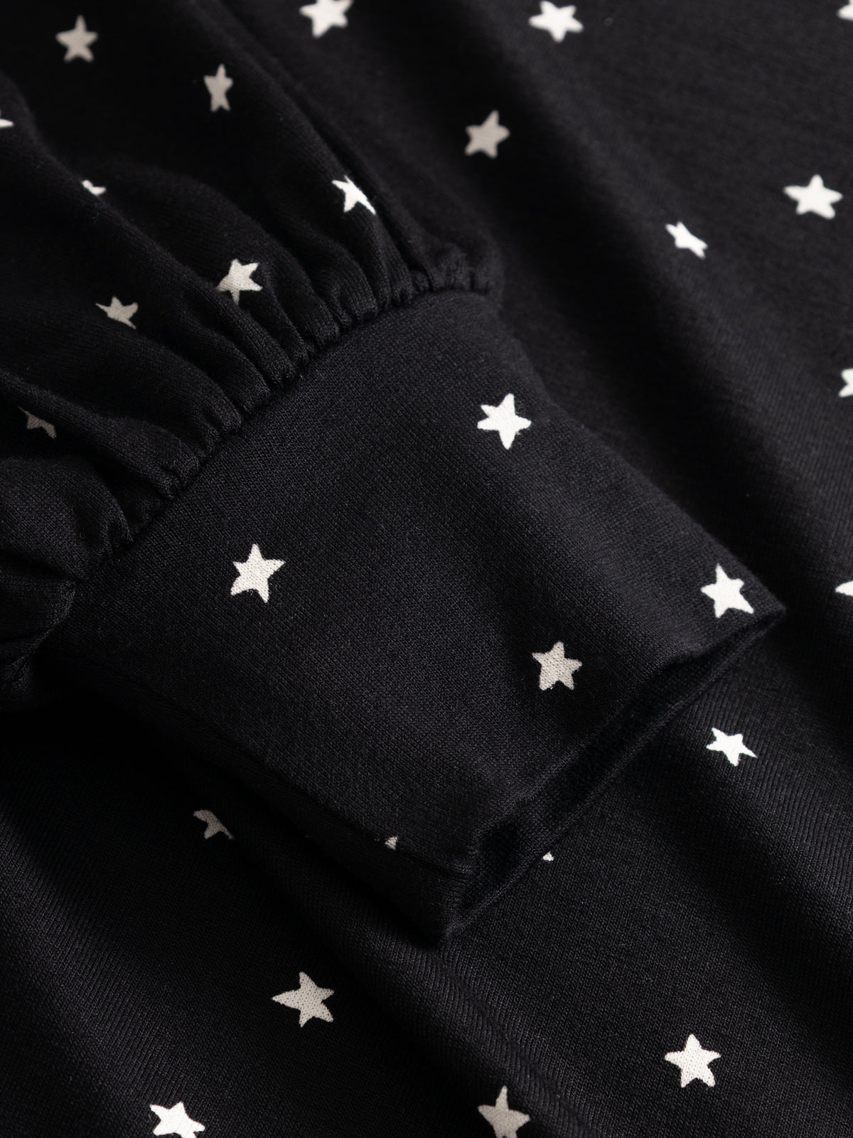 Langarm-Shirt in Schwarz mit Steren von Mademoiselle Yéyé