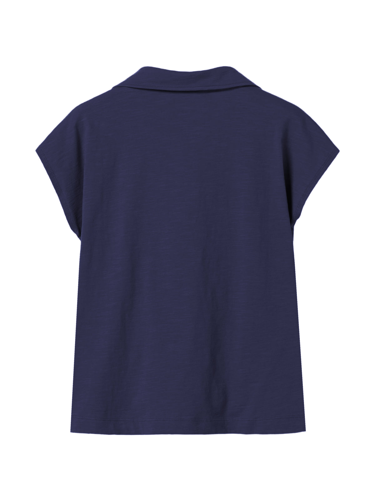 Top mit Polo-Kragen in Dunkelblau von Mademoiselle Yéyé