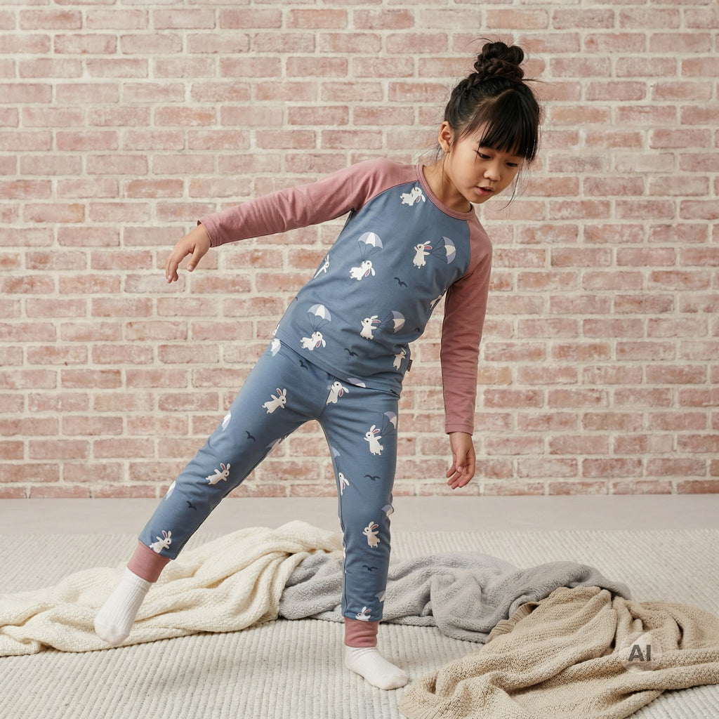 Pyjama 2-teilig mit Häsli von Maxomorra