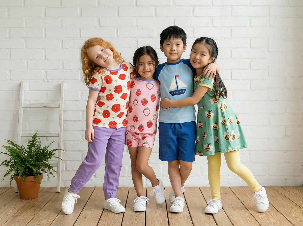 Sommer-Pyjama mit Erdbeeren von Maxomorra
