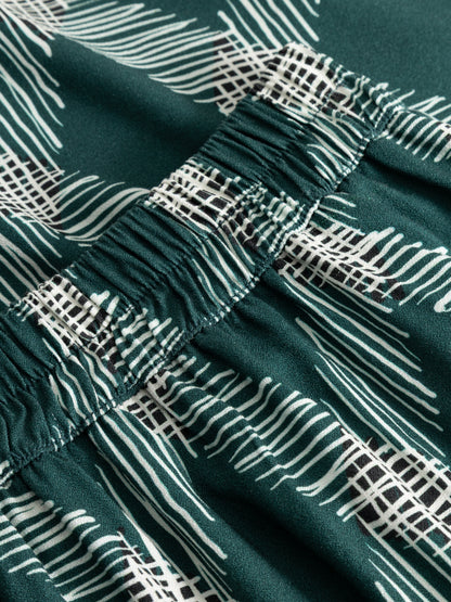 Jupe gemustert Grün/Offwhite von Mademoiselle Yéyé