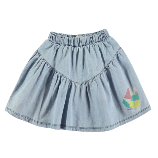 Denim-Jupe mit Windsurf von Lötiekids